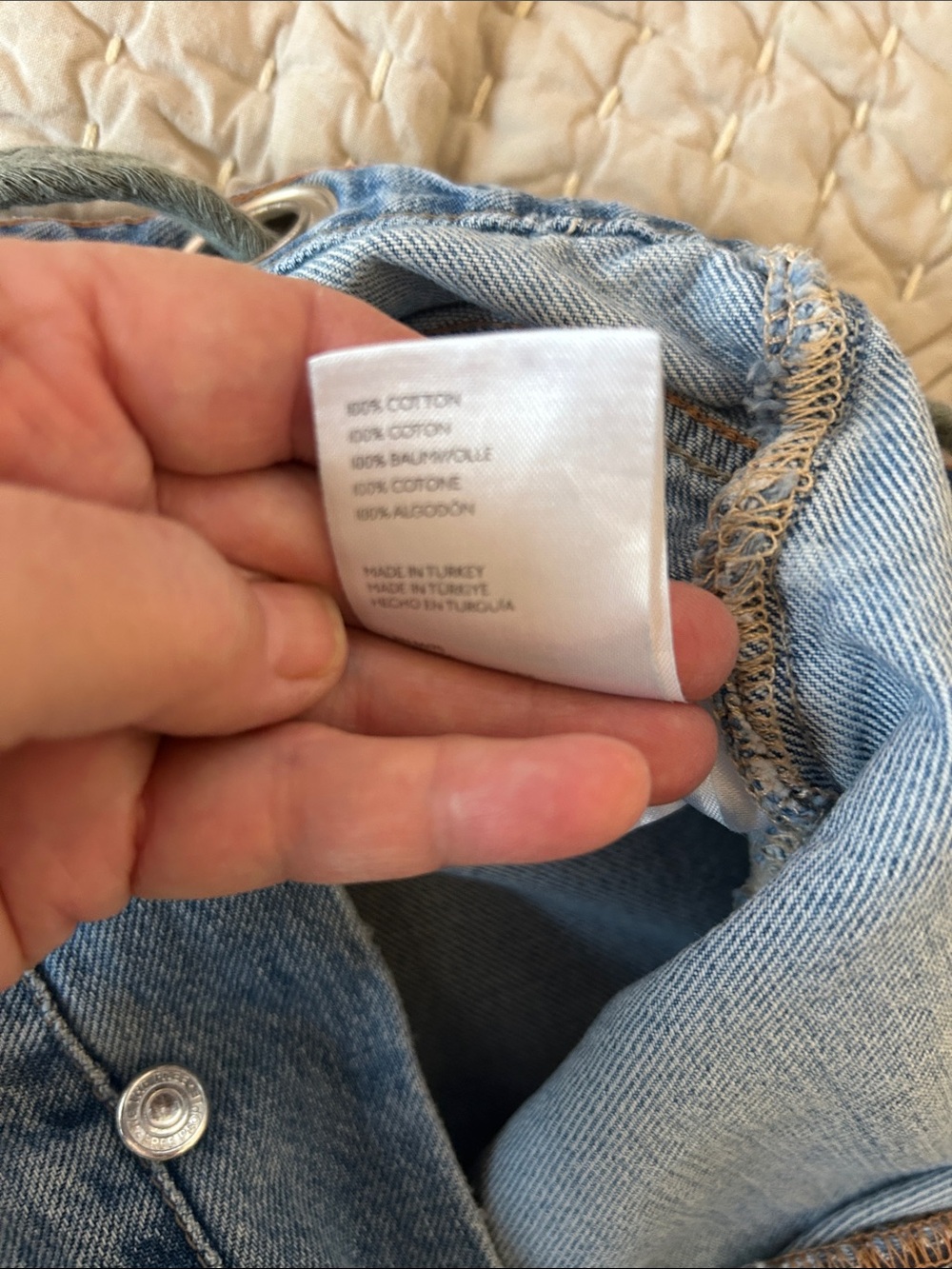 We The Free Moxie Denim Barrel Patchwork Cargo Jeans with Drawstring Waist - Picture 10 of 11